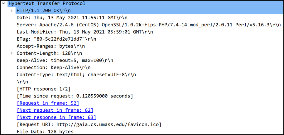 Podgląd z programu Wireshark